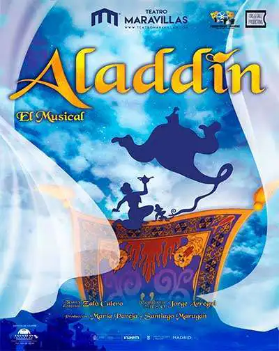 TEATRO FAMILIAR, INFANTIL y para NIÑOS en MADRID en 2024 - teatro aladdin cartel