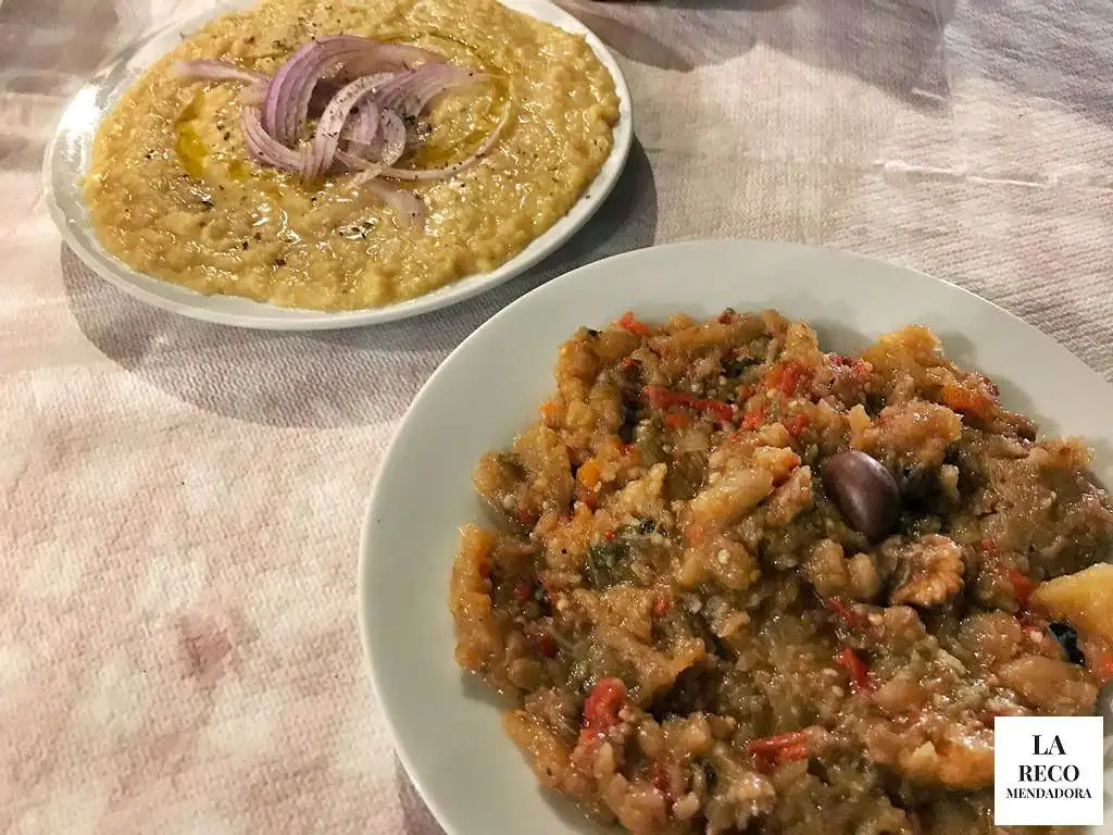 Ensalada de berenjenas y Fava